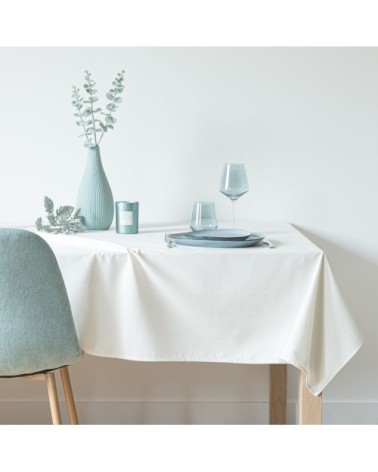 Nappe écrue à paillettes dorées 140x250