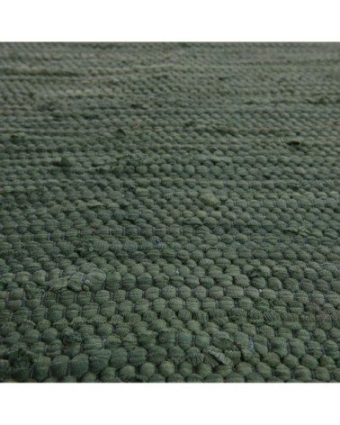 Tapis réversible en coton - tissé à la main - Vert foncé 40x60
