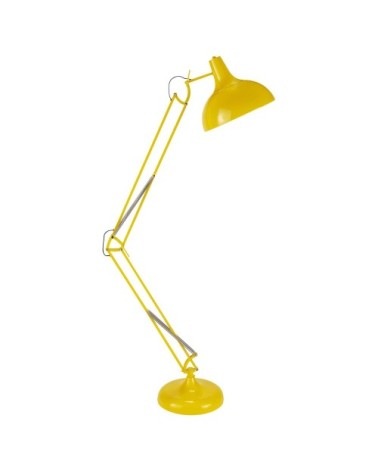 Lampadaire orientable en métal jaune