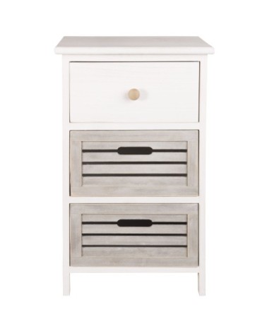 Petit meuble de rangement 3 tiroirs en paulownia