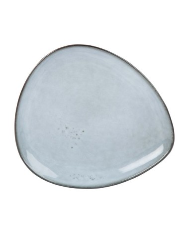 Assiette à dessert en grès gris