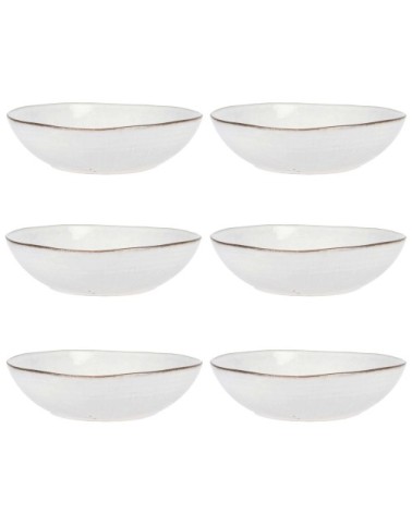 Assiette creuse en grès gris clair