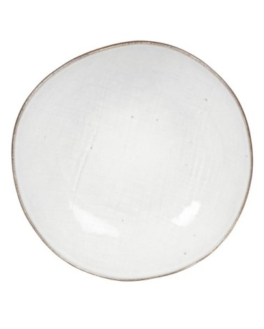 Assiette creuse en grès gris clair