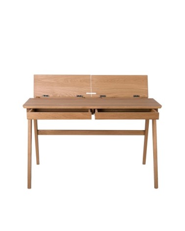 Bureau en chêne 2 tiroirs bois clair