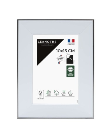 Cadre photo acier 10x15 cm résine recyclée