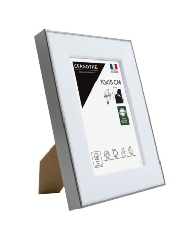 Cadre photo acier 10x15 cm résine recyclée