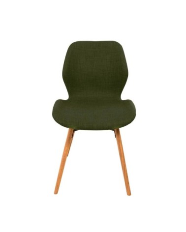 Chaise en tissu et chêne vert