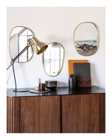 Miroirs organiques dorés (x3) 31x40