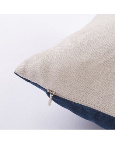 Coussin en velours bleu indigo 30x50