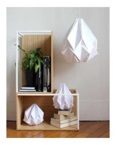 Suspension origami couleur unie en papier taille L