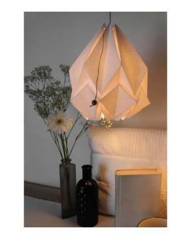 Suspension origami couleur unie en papier taille M