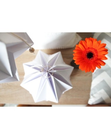 Suspension origami couleur unie en papier taille M