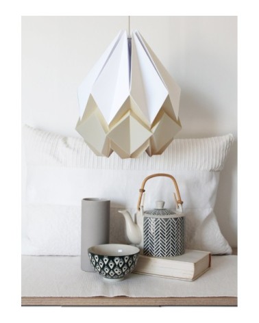 Suspension origami bicolore en papier taille M