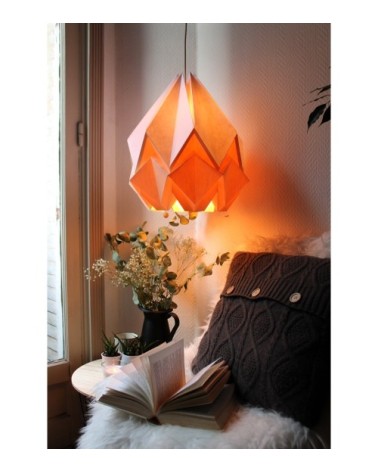 Suspension origami bicolore en papier taille M