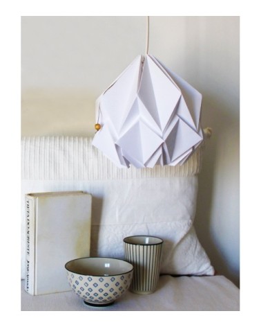 Suspension origami couleur unie en papier taille S