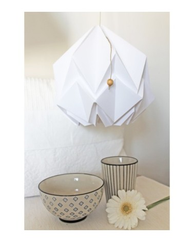 Suspension origami couleur unie en papier taille S