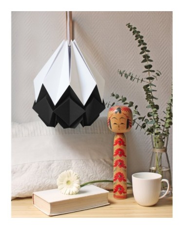 Suspension origami bicolore en papier taille M