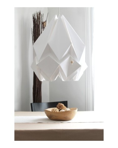 Suspension origami couleur unie en papier taille XL