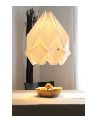 Suspension origami couleur unie en papier taille XL