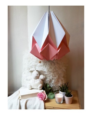 Suspension origami bicolore en papier taille L
