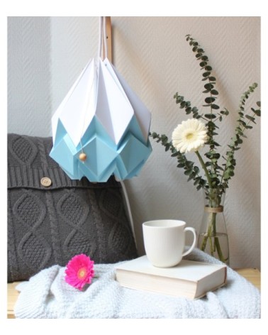 Suspension origami bicolore en papier taille M