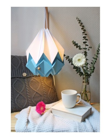 Suspension origami bicolore en papier taille M