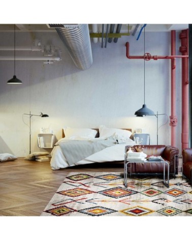 Tapis inspiration berbère multicolore pour salon, chambre 200x133