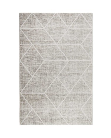 Tapis graphique motif ivoire gris beige 290x240