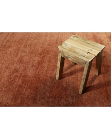 Tapis tufté poils longs terracota chiné pour salon, chambre 230x160