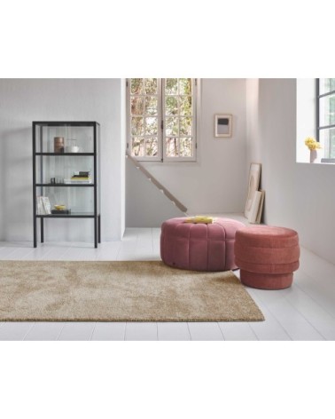 Tapis uni intemporel beige sable pour salon/chambre 200x133