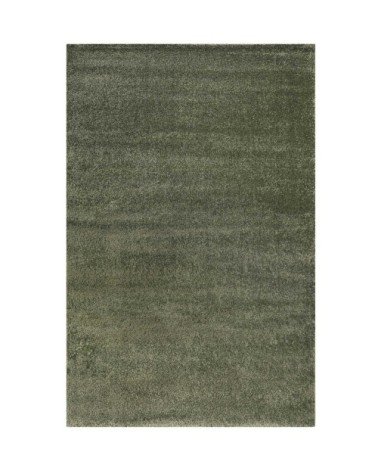 Tapis uni intemporel vert olive chiné pour salon, chambre 225x160
