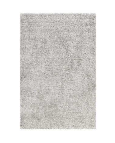 Tapis uni à poils longs gris clair pour salon, chambre 170x120
