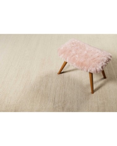 Tapis tufté poils longs beige doux pour salon, chambre 170x120