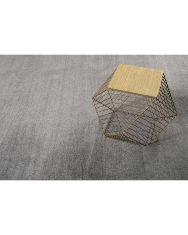 Tapis tufté poils longs gris doux pour salon, chambre 190x130