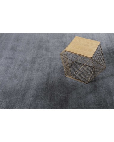 Tapis tufté poils longs gris foncé doux pour salon, chambre290x200