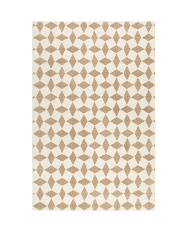 Tapis design velours ras beige/taupe pour salon, chambre 225x160