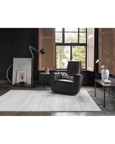 Tapis uni à velours ras gris chiné beige 200x133