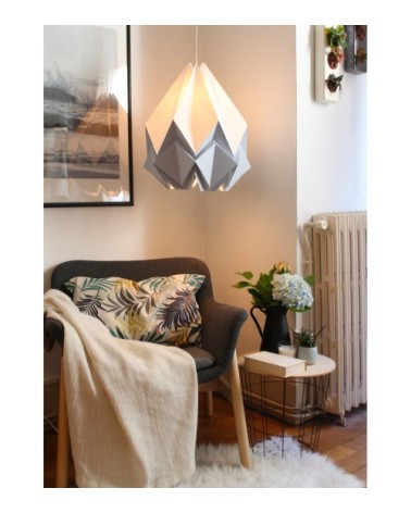 Suspension origami bicolore en papier taille XL