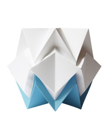 Lampe de table origami bicolore en papier taille M