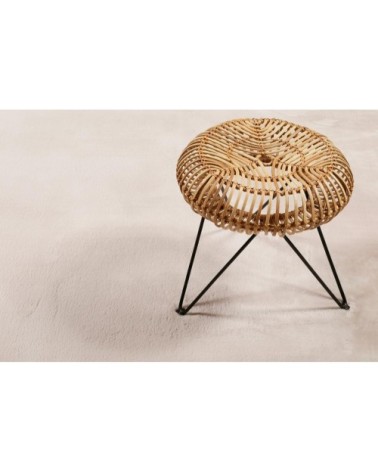 Tapis uni design en polyester gris 200x200