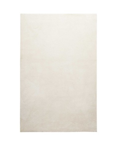 Tapis tissé velours ras beige uni 133x190