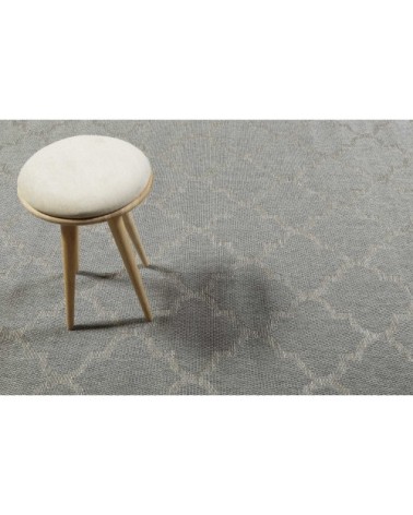 Tapis extérieur gris motif oriental beige pour entrée, jardin 225x160