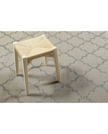 Tapis exterieur beige motif oriental gris 225x160