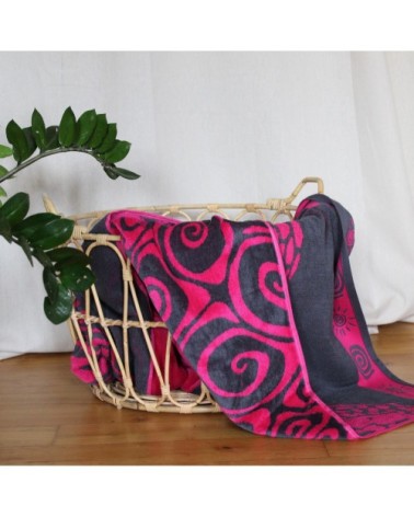 Serviette de plage Tortue fuschia turtles rose 100 x 175