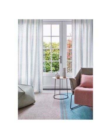 Tapis rayé design en polyester bleu 120x170