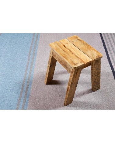 Tapis rayé design en polyester bleu 120x170