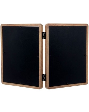 Cadre double vue en bois d'hévéa 38x24 cm