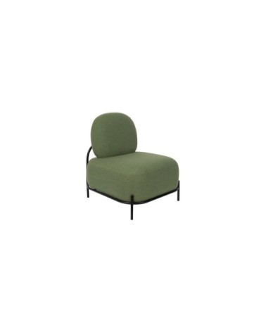 Fauteuil lounge en tissu vert