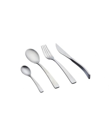 Lot de 24 couverts de table en inox argent