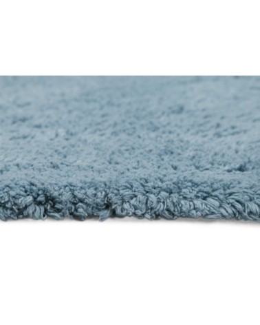 Tapis de bain doux bleu coton 60x100